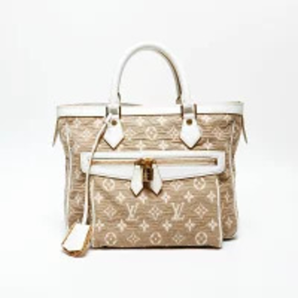 Louis Vuitton Cabas Bag Sabia Tote Monogram Beige